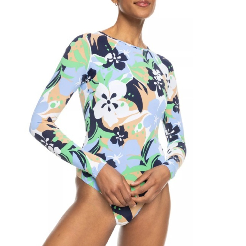 Roxy® (Women's XL) Fashion Long Sleeve‎ Swimsuit in Vintage Indigo/Archive